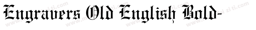 Engravers Old English Bold字体转换